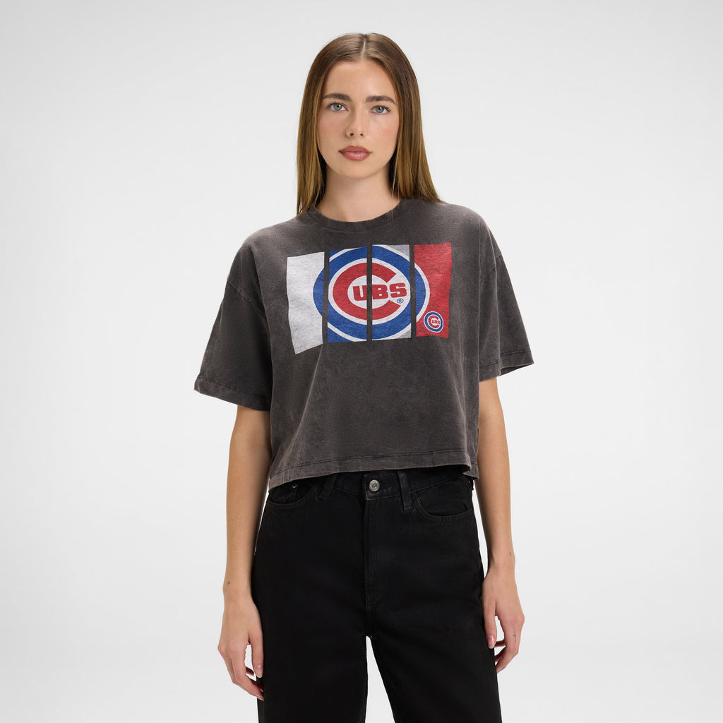 Denver Nuggets Sport Night Black Cropped Women's T-Shirt