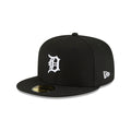 Detroit Tigers Basic Black and White 59FIFTY Fitted Hat