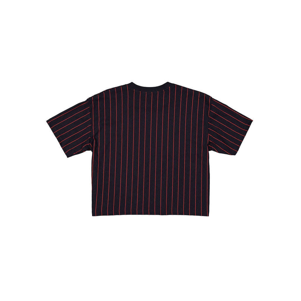 Boston Red Sox Throwback Women's Cropped Pinstripe T-Shirt