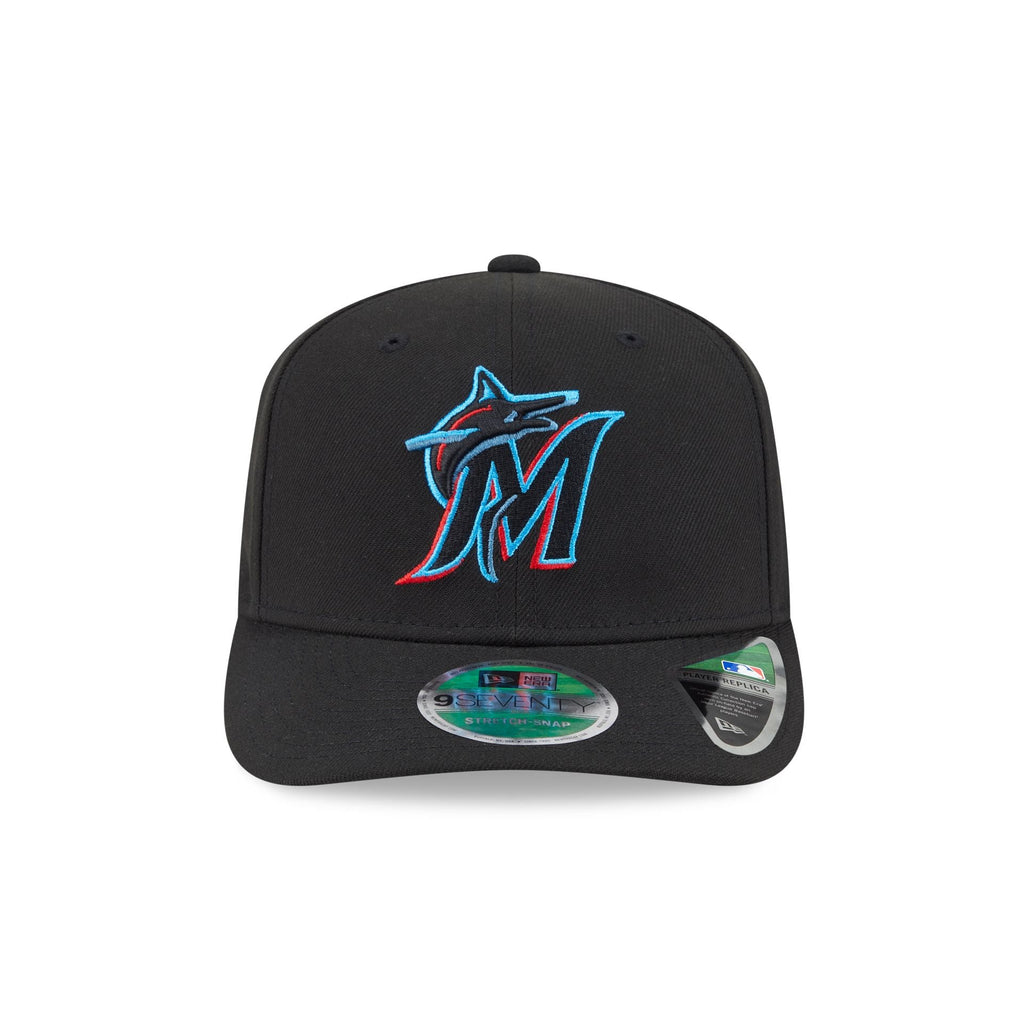 Miami Marlins Game Authentic Collection 9SEVENTY Stretch-Snap Hat