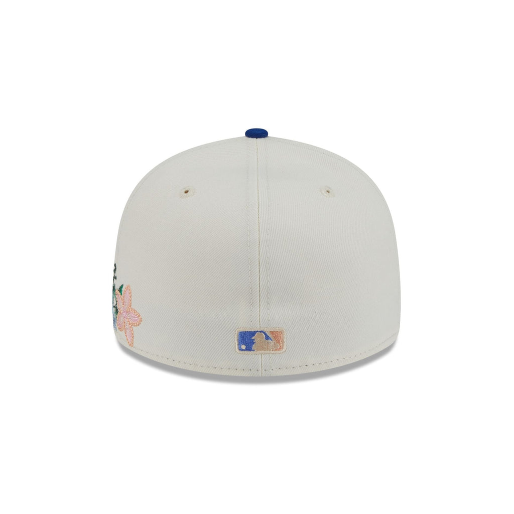 Chicago Cubs Tonal Florals White 59FIFTY Fitted Hat