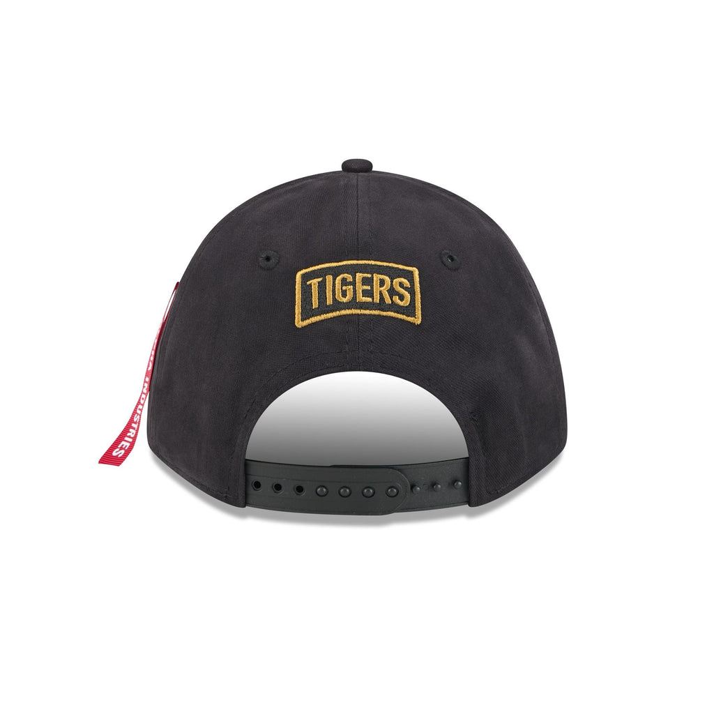 Alpha Industries x Detroit Tigers Black 9FORTY M-Crown A-Frame Snapback Hat
