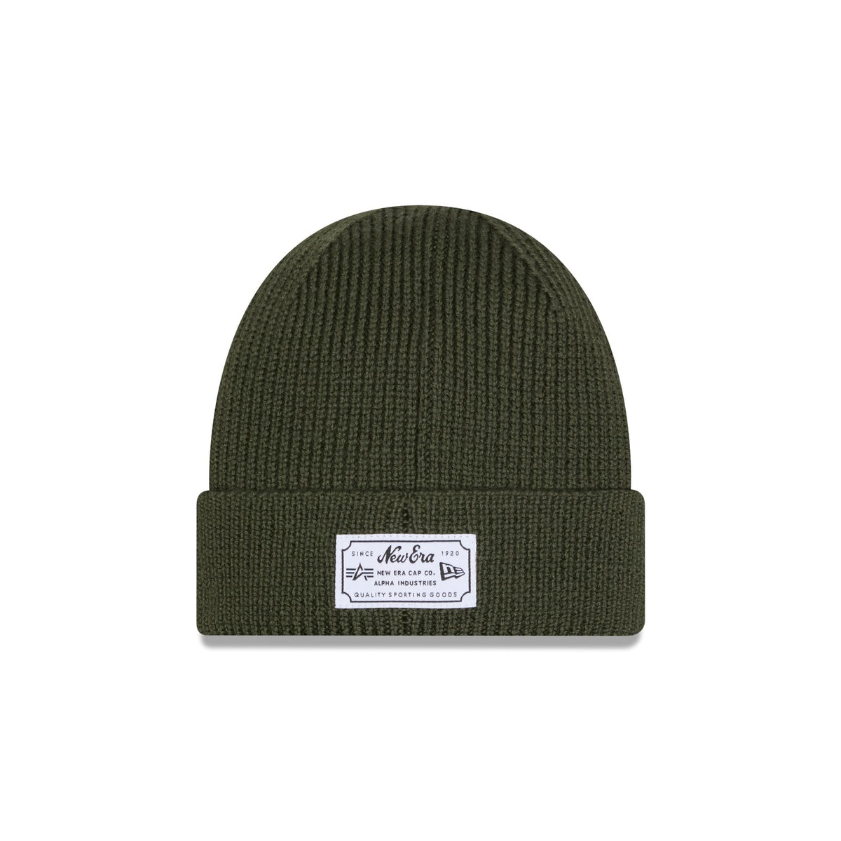 Alpha Industries x Atlanta Braves Olive Green Cuff Knit Hat