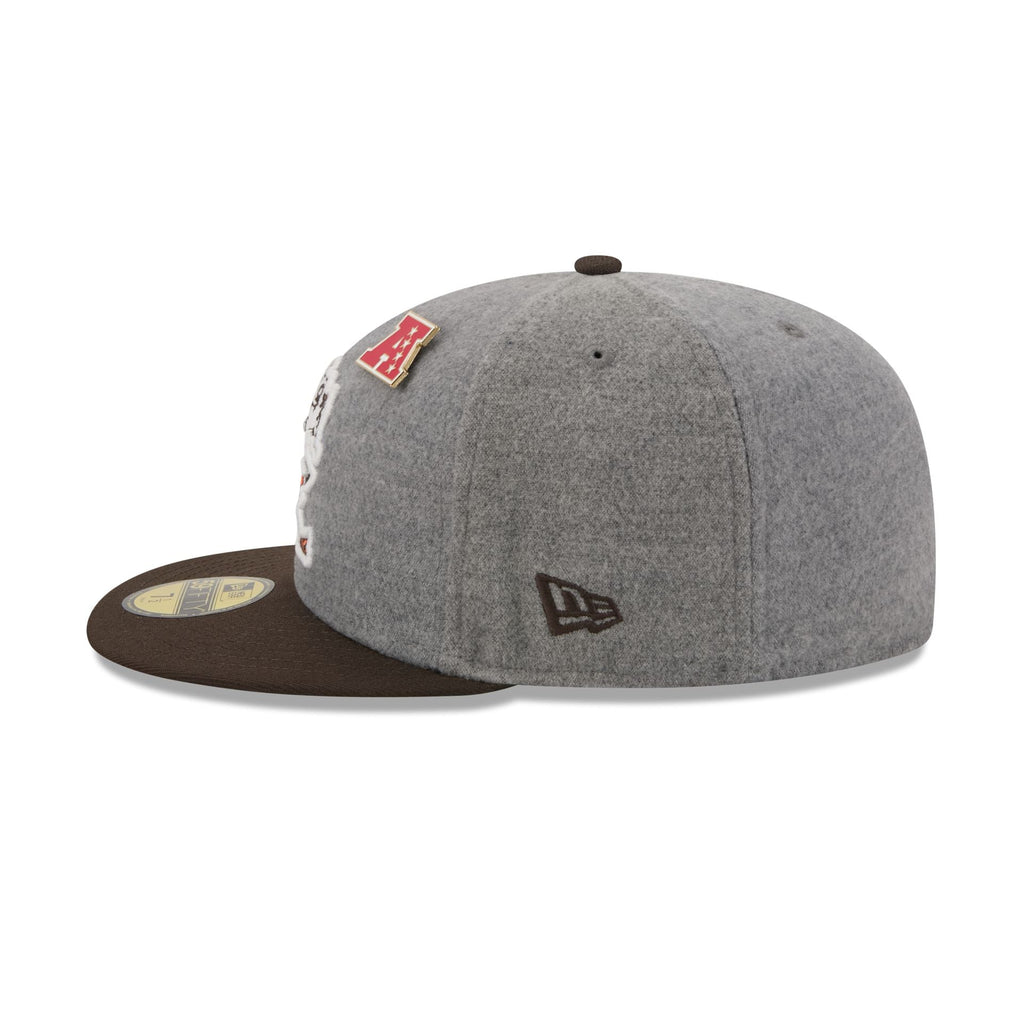Cleveland Browns Heather Gray Wool 59FIFTY Fitted Hat