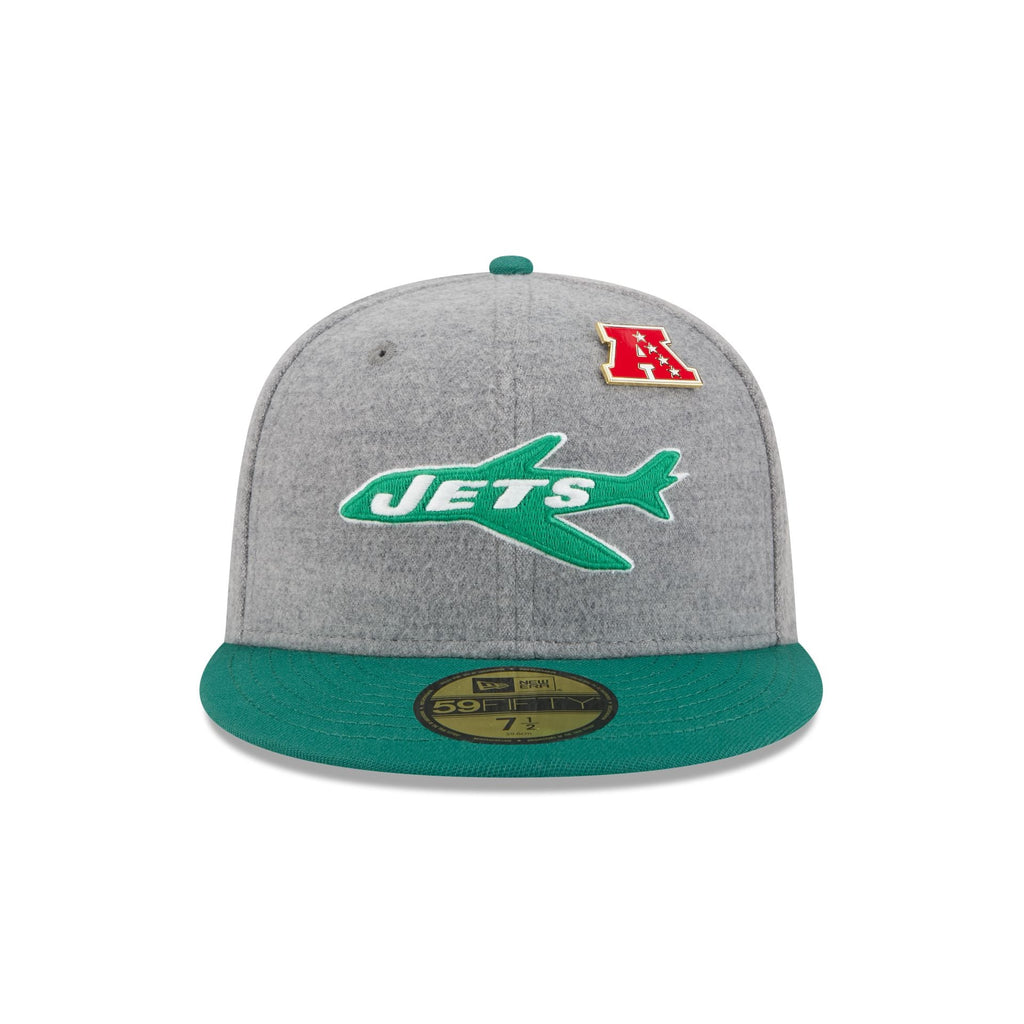 New York Jets Heather Gray Wool 59FIFTY Fitted Hat
