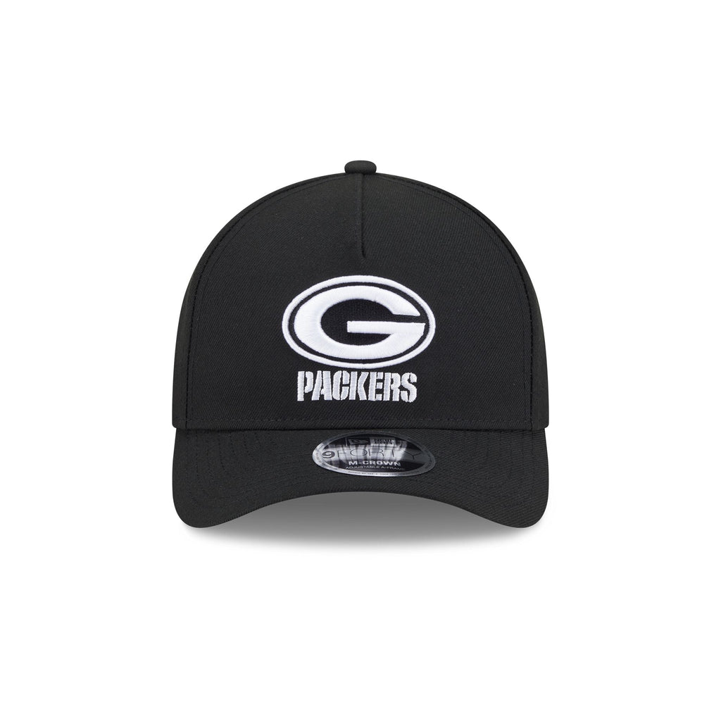 Green Bay Packers Black & White 9FORTY M-Crown A-Frame Snapback Hat