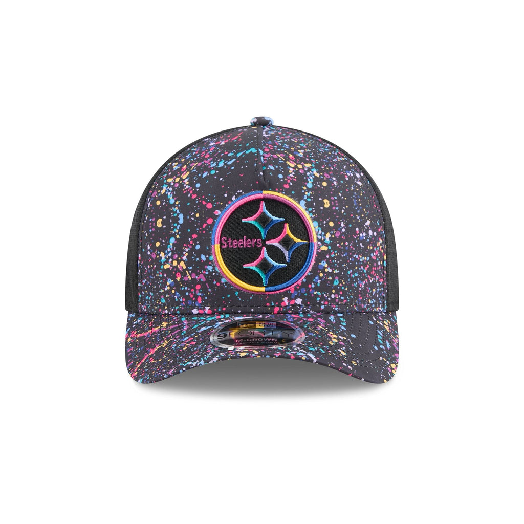 Pittsburgh Steelers 2025 Crucial Catch 9FORTY M-Crown A-Frame Trucker Hat