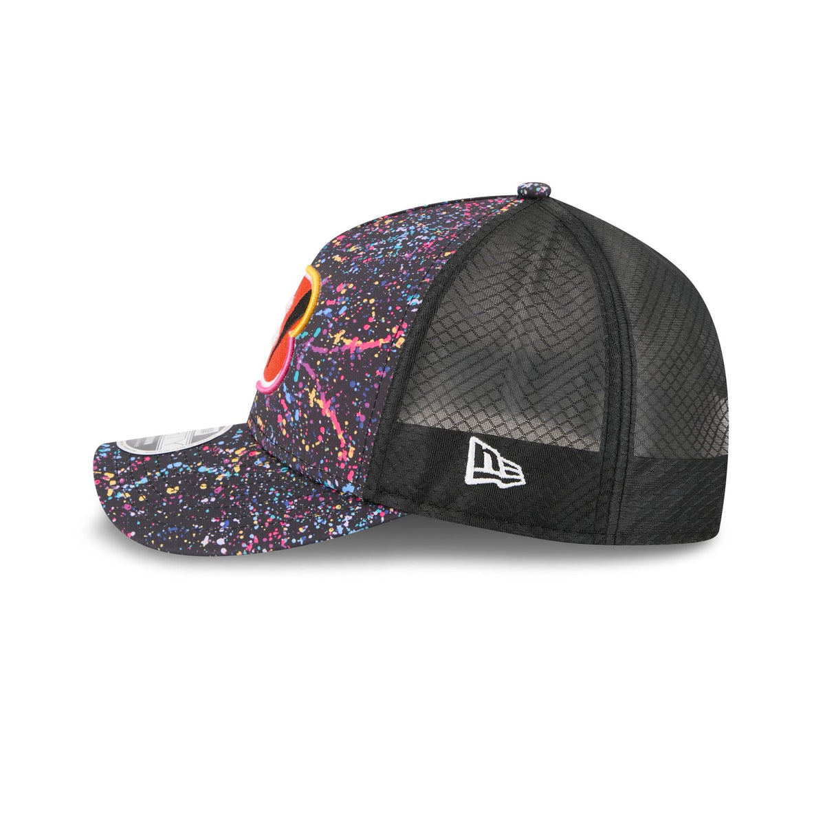 Cincinnati Bengals 2025 Crucial Catch 9FORTY M-Crown A-Frame Trucker Hat