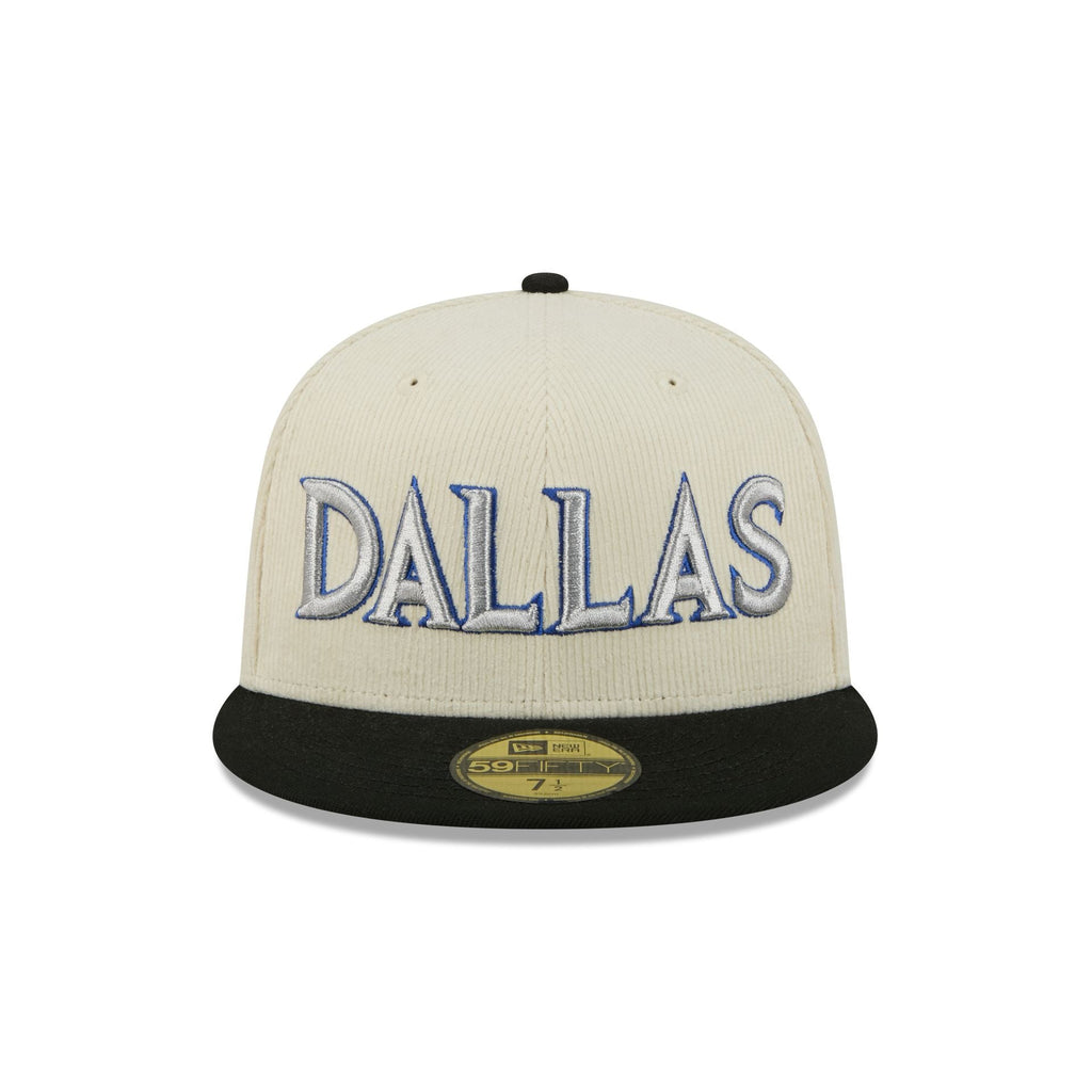 Dallas Mavericks 2025 City Edition Chrome White Corduroy 59FIFTY Fitted Hat