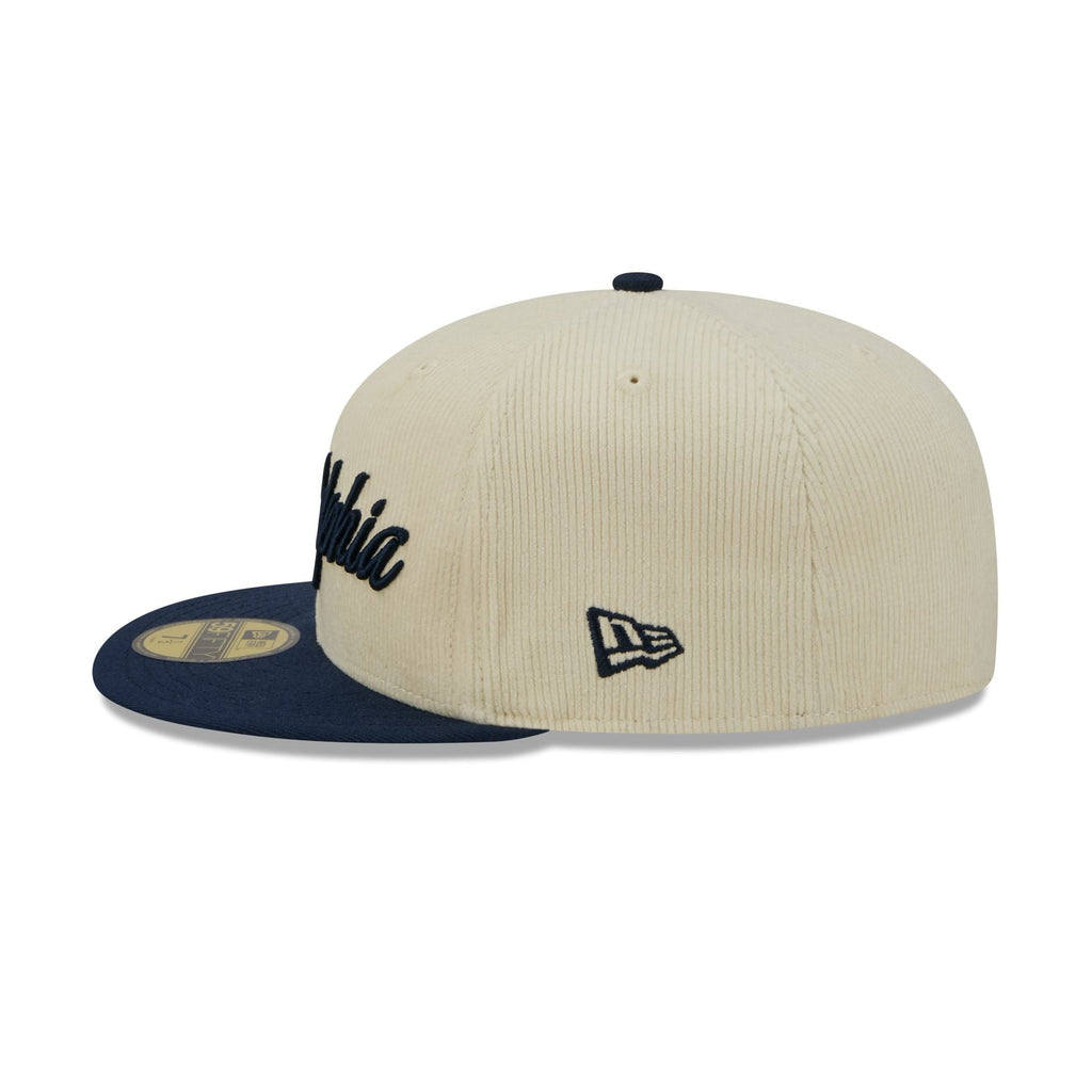 Philadelphia 76ers 2025 City Edition Chrome White Corduroy 59FIFTY Fitted Hat