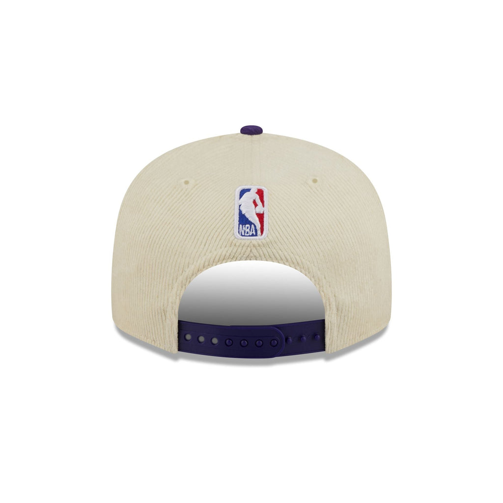 Los Angeles Lakers 2025 City Edition Chrome White Corduroy 9FIFTY Snapback Hat