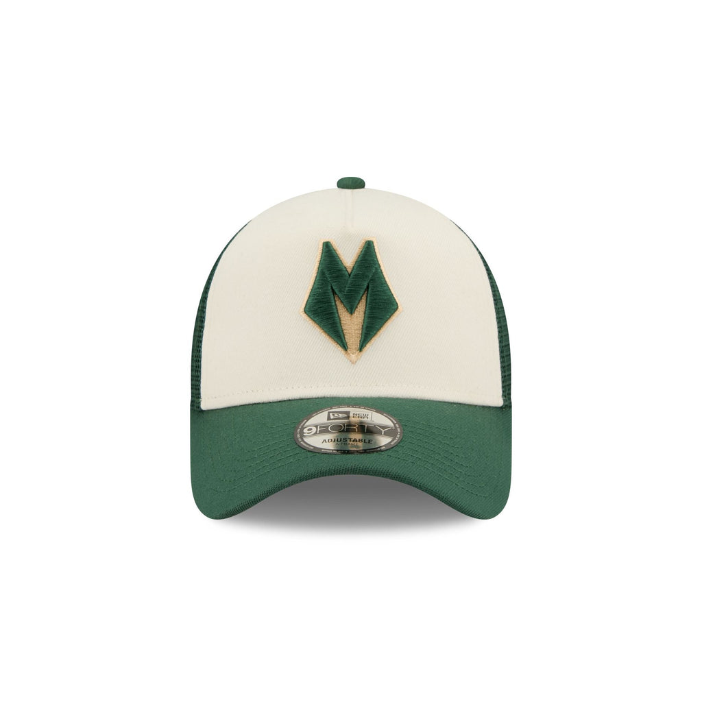 Milwaukee Bucks 2025 City Edition 9FORTY A-Frame Trucker Hat