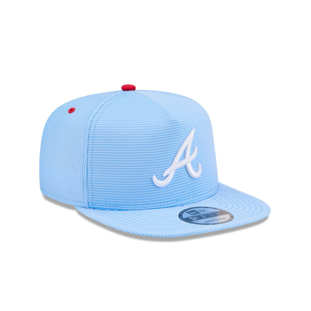 Atlanta Braves Pinstripe Ripstop 9FIFTY A-Frame Snapback Hat