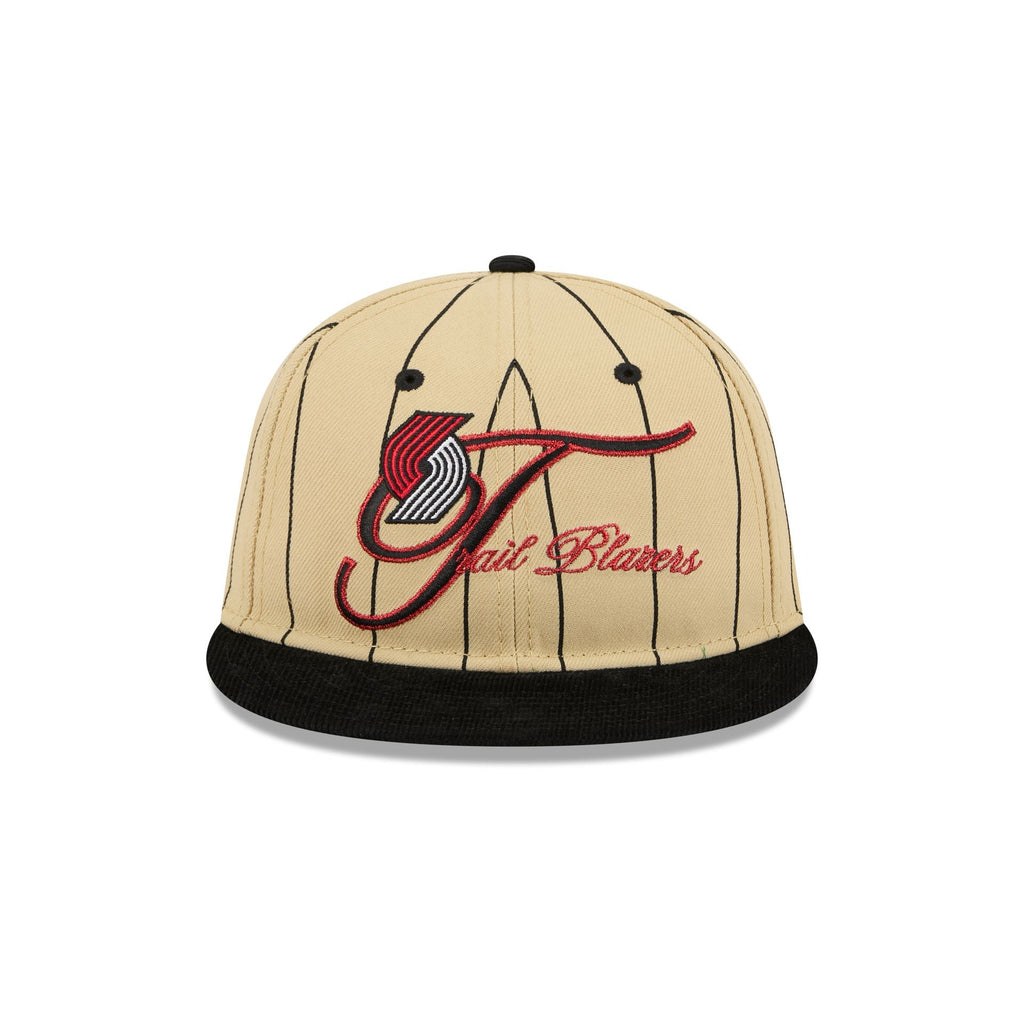 Portland Trail Blazers Pinstripe Script Retro Crown 9FIFTY Adjustable Hat