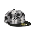 Boston Red Sox Grunge Plaid Retro Crown 59FIFTY Fitted Hat