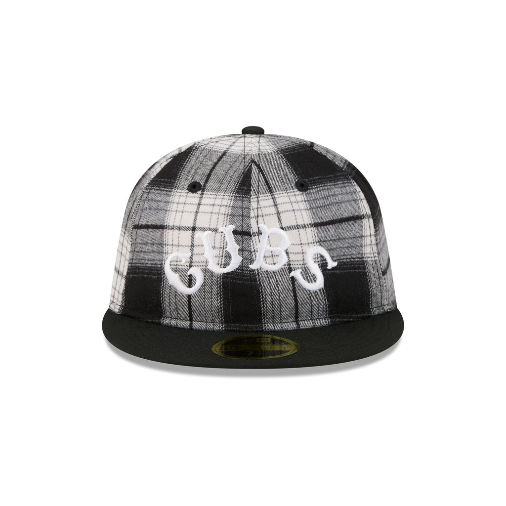 Chicago Cubs Grunge Plaid Retro Crown 59FIFTY Fitted Hat