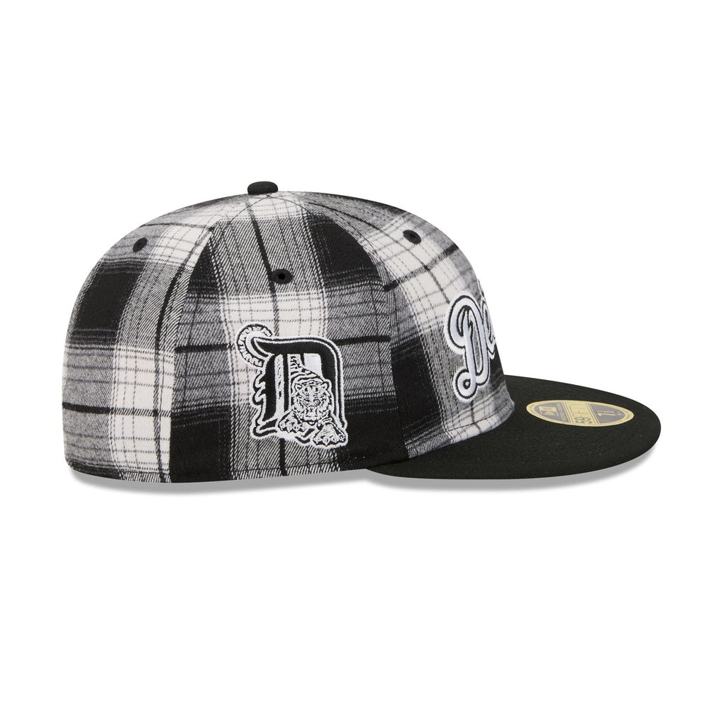 Detroit Tigers Grunge Plaid Retro Crown 59FIFTY Fitted Hat
