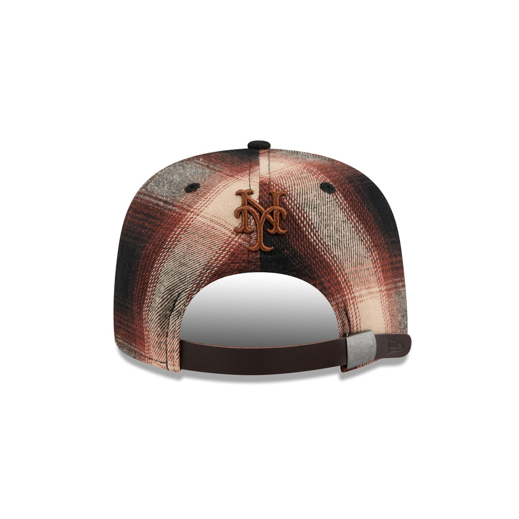 New York Mets Grunge Plaid 9FIFTY A-Frame Adjustable Hat