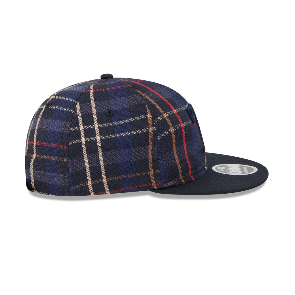 Texas Rangers Grunge Plaid Retro Crown 9FIFTY Adjustable Hat