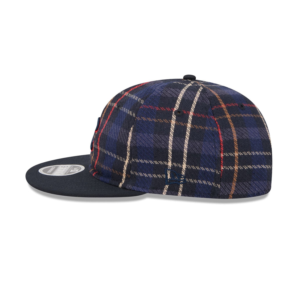 Chicago Cubs Grunge Plaid Retro Crown 9FIFTY Adjustable Hat