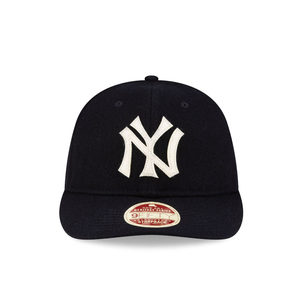 New York Yankees Melton Wool Heritage Series Retro Crown 9FIFTY Strapback Hat