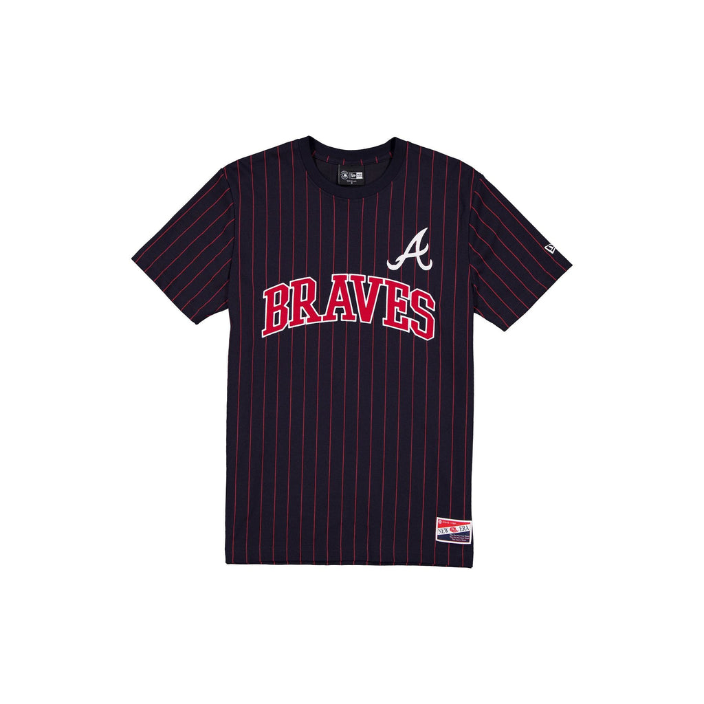Atlanta Braves Throwback Applique Pinstripe T-Shirt