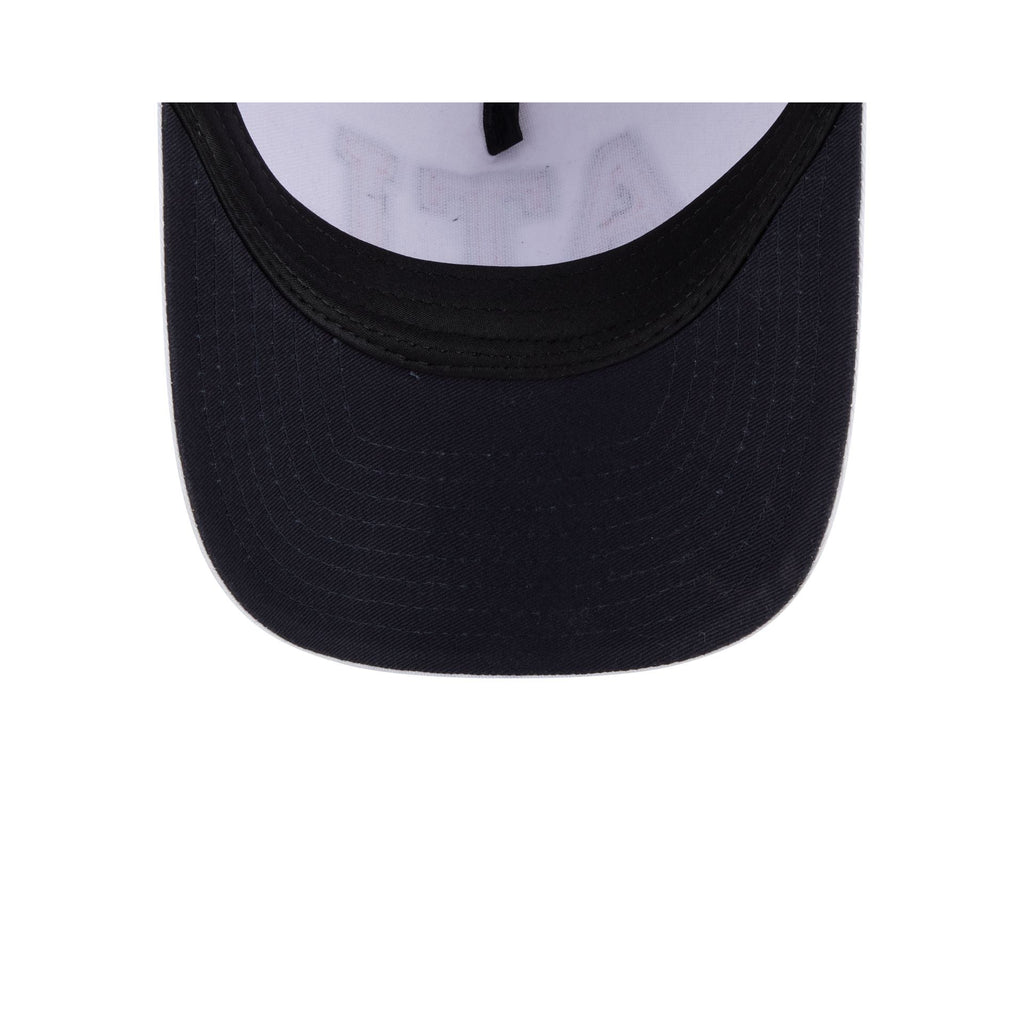 Atlanta Braves Optic White Felt Logo Women's 9FORTY M-Crown A-Frame Trucker Hat