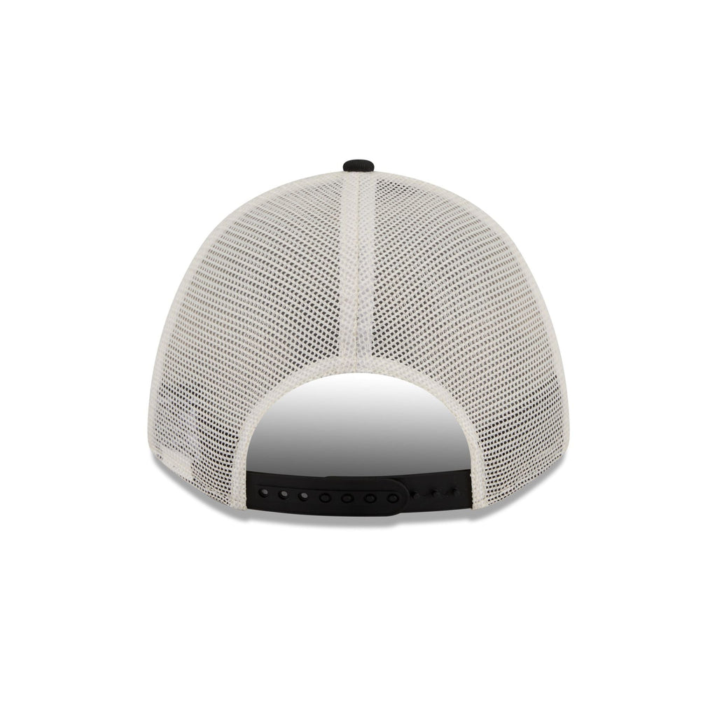 Las Vegas Raiders Retro Chrome Women's White 9FORTY M-Crown A-Frame Trucker Hat