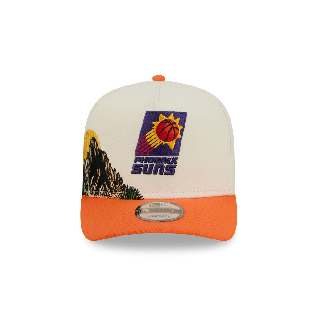 Phoenix Suns 1968-1991 Hardwood Classics Chrome White 9FIFTY A-Frame Snapback Hat