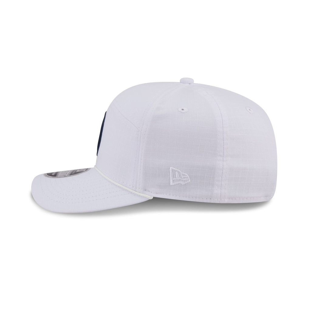 New York Yankees Circle Logo White Split Panel 9SEVENTY Stretch-Snap Hat