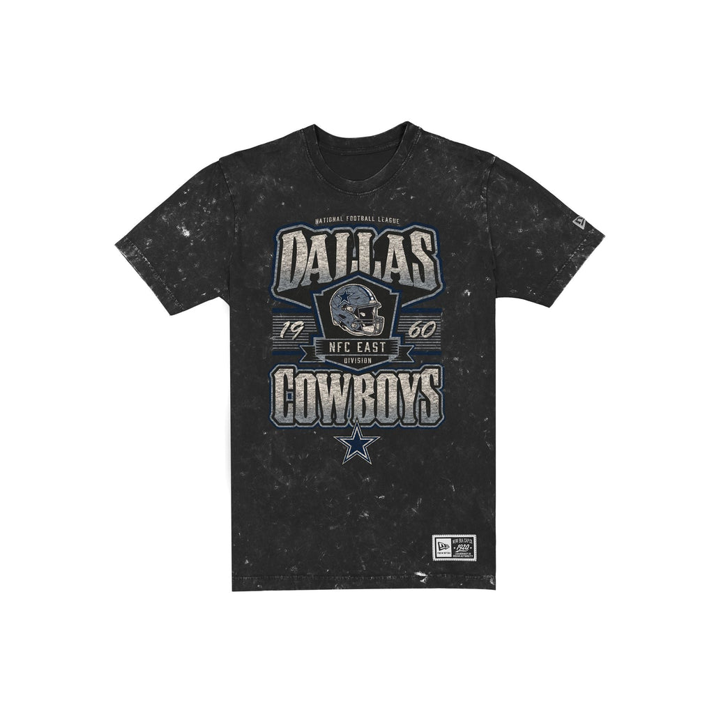 Dallas Cowboys Throwback Washed Graphic Black T-Shirt