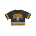 Pittsburgh Steelers Women's Vintage Stripe Cropped T-Shirt