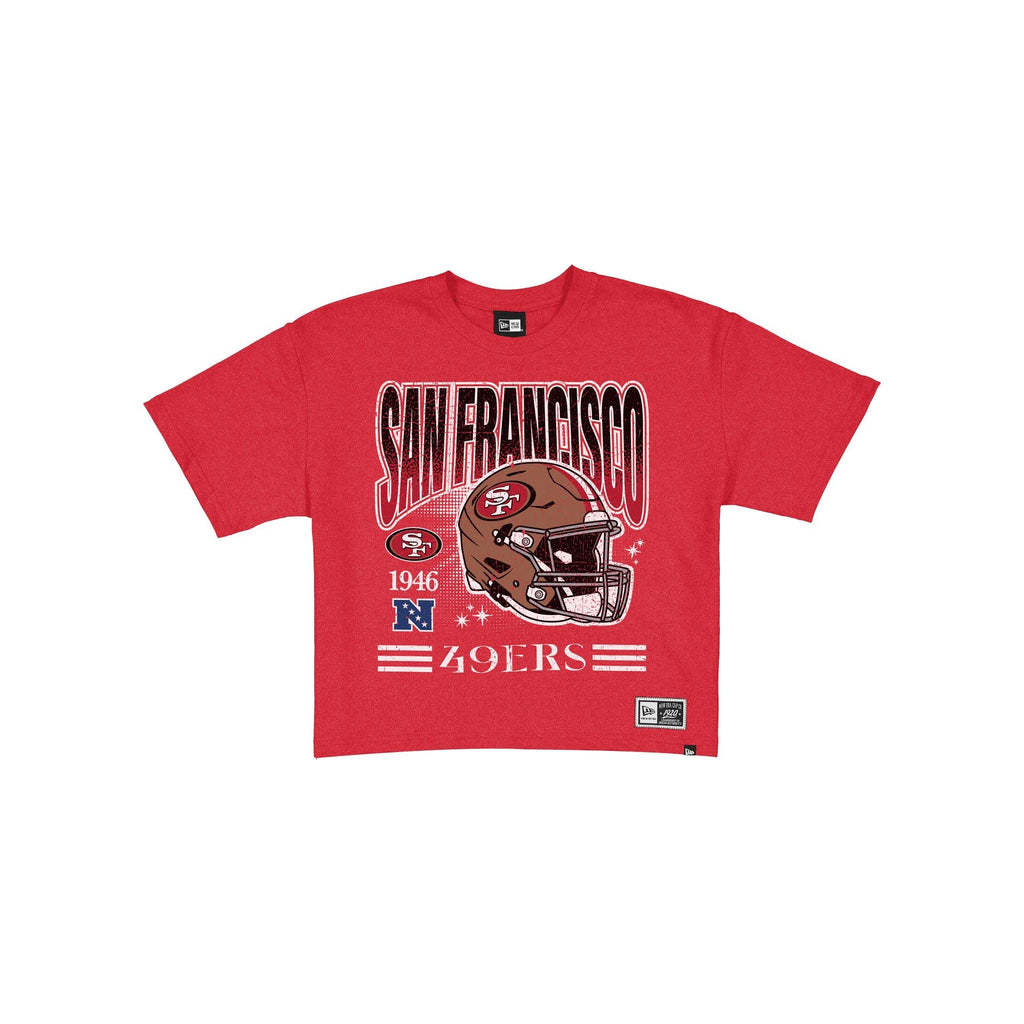 San Francisco 49ers Women's Throwback Cropped Graphic T-Shirt