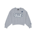 Dallas Cowboys Women's Heather Gray Glitter Crewneck