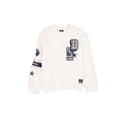 Dallas Cowboys Women's Chrome White Varsity Crewneck