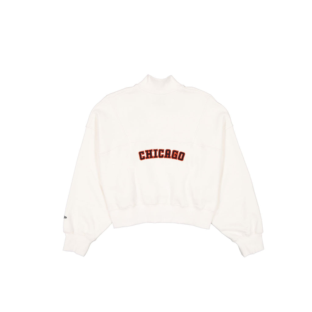 Chicago Bears Women's Chrome White Quarter Zip