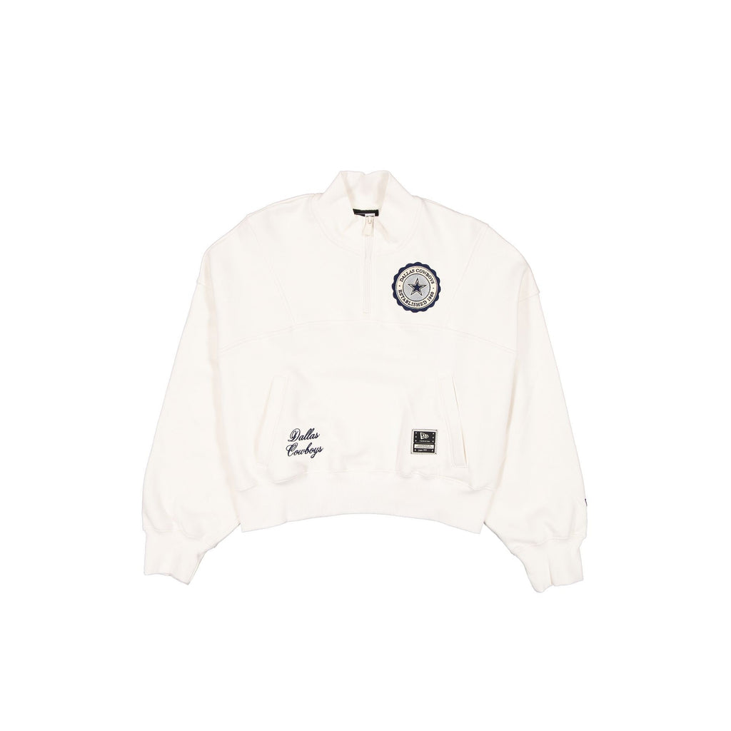 Dallas Cowboys Women's Chrome White Quarter Zip