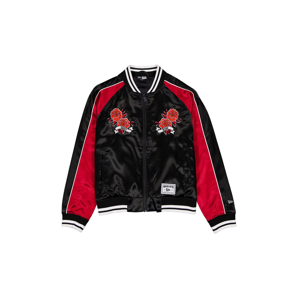 Toronto Raptors Women's Floral Satin Varsity Jacket