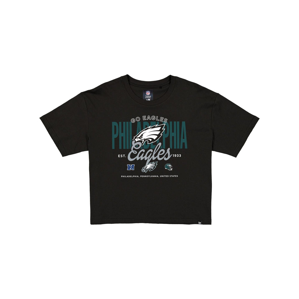 Philadelphia Eagles 2026 Functional Fandom Women's Black Cropped T-Shirt