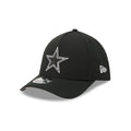Dallas Cowboys Poly Black & White 39THIRTY M-Crown A-Frame Stretch Fit Hat