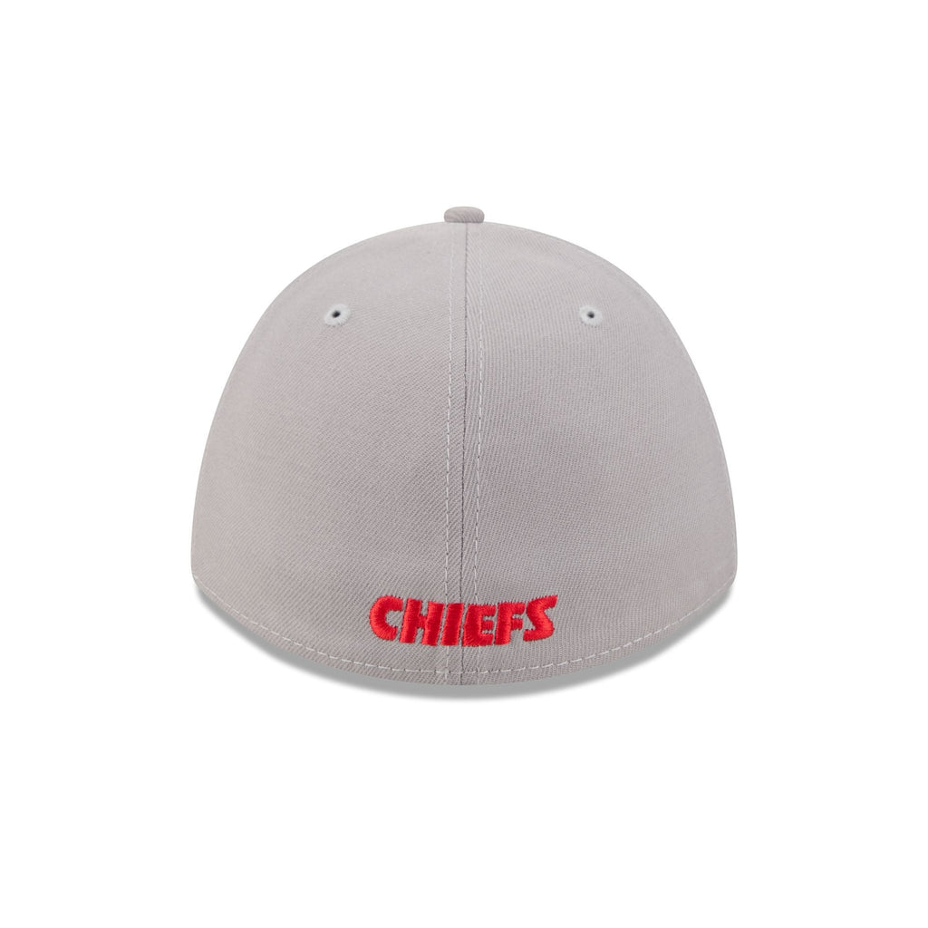 Kansas City Chiefs Poly Gray 39THIRTY M-Crown Stretch Fit Hat
