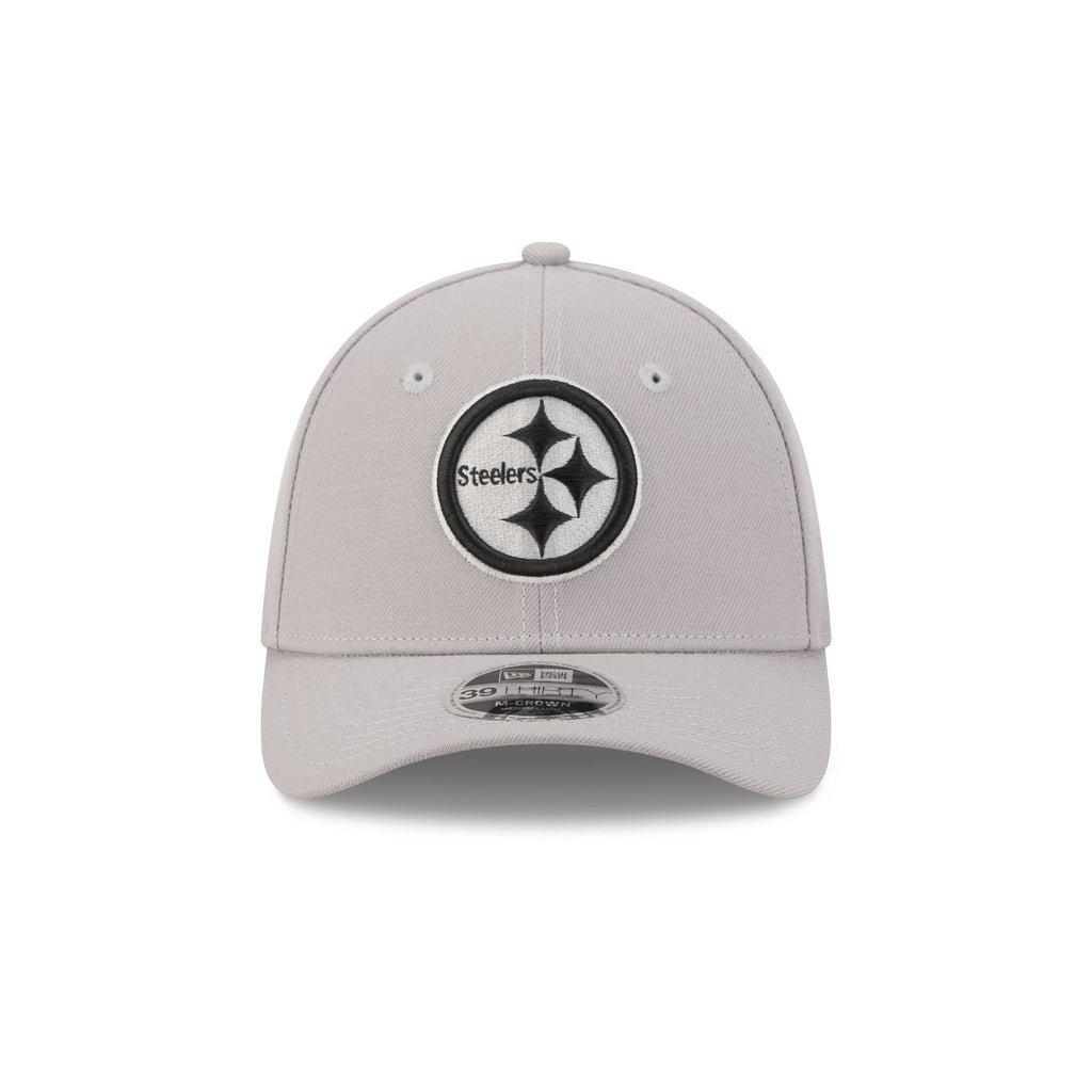 Pittsburgh Steelers Poly Gray 39THIRTY M-Crown Stretch Fit Hat