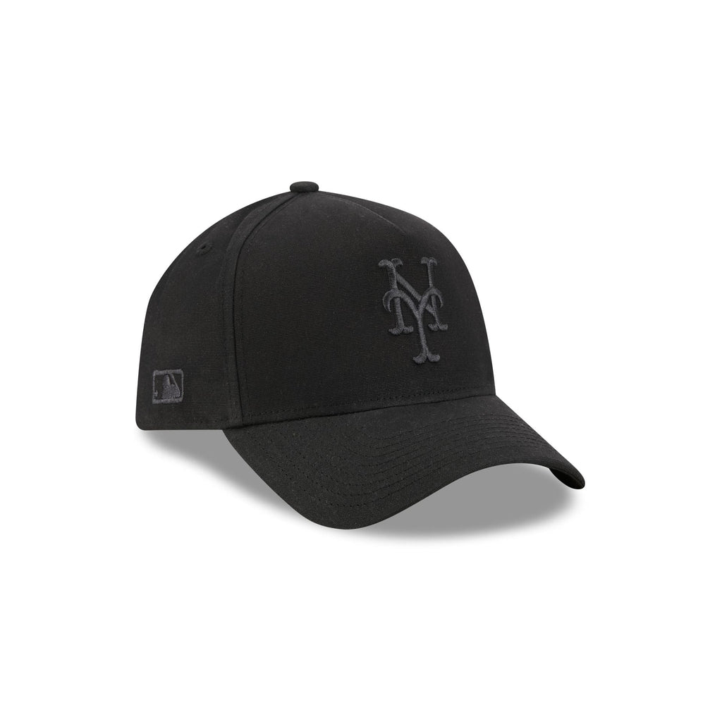 New York Mets Waxed Canvas Black 59FORTY A-Frame Fitted Hat