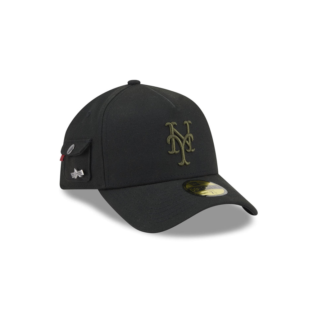 Alpha Industries x New York Mets Black 59FORTY A-Frame Fitted Hat