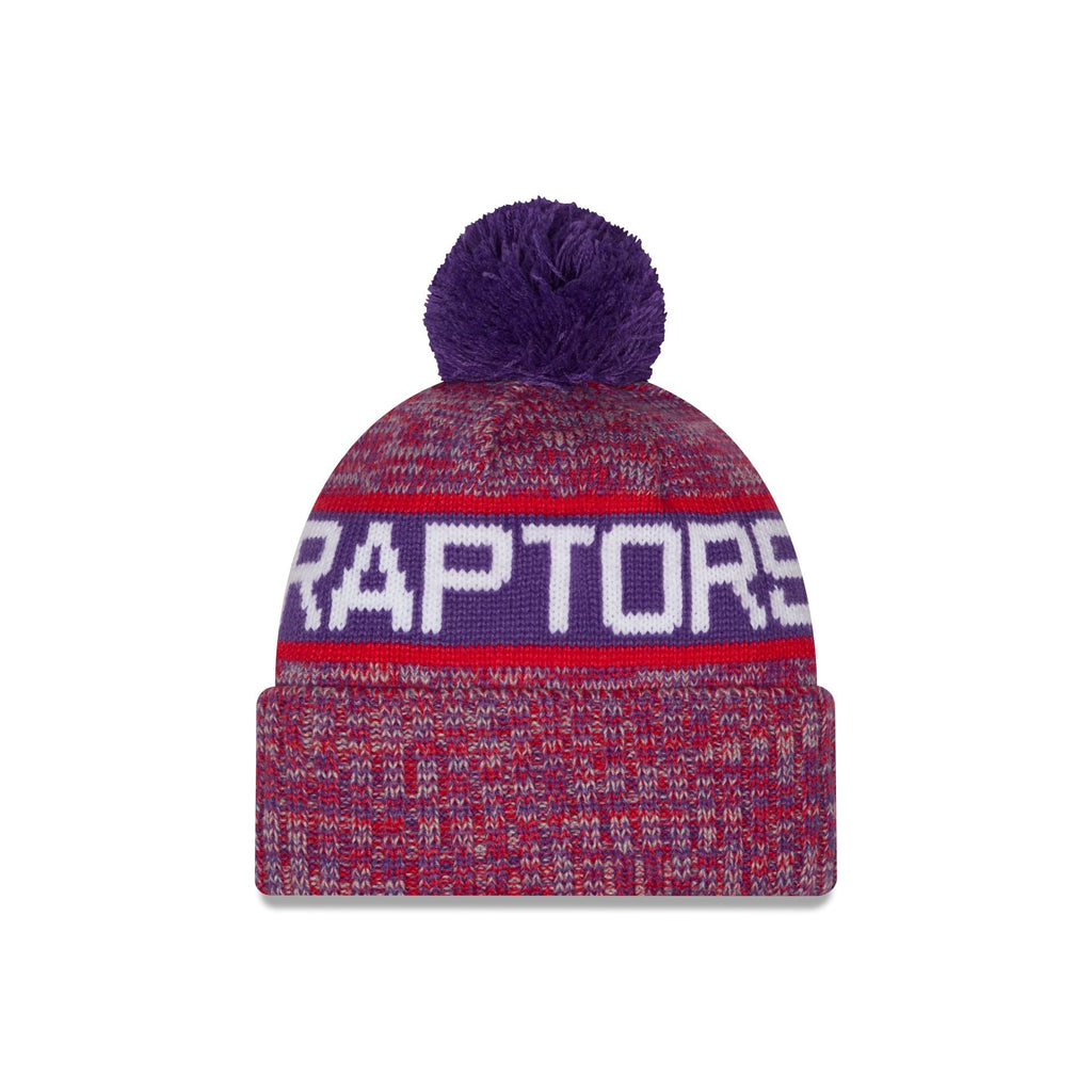 Toronto Raptors Tri Color Pom Knit Hat