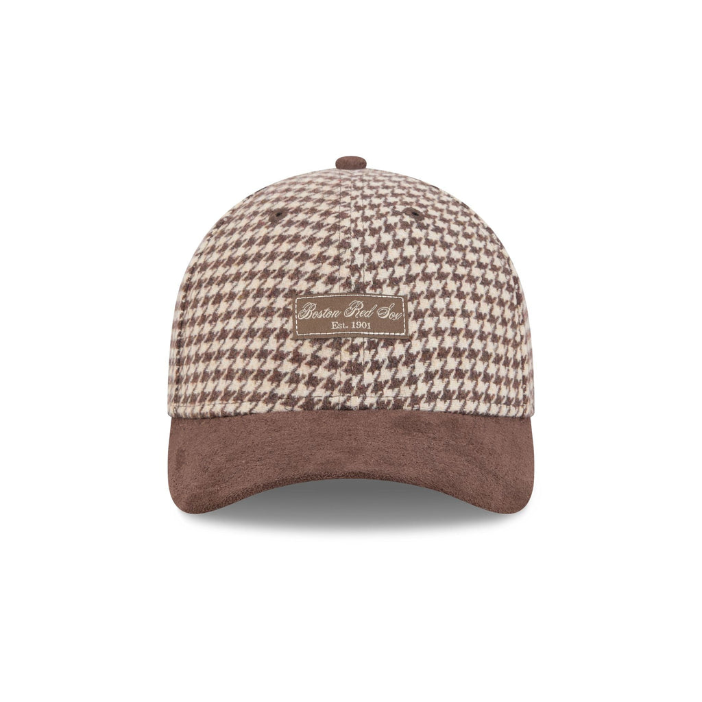 Boston Red Sox Brown Houndstooth Women's 9FORTY M-Crown Adjustable Hat