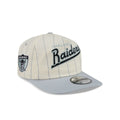Las Vegas Raiders Chrome White Pinstripe 19TWENTY Snapback Hat