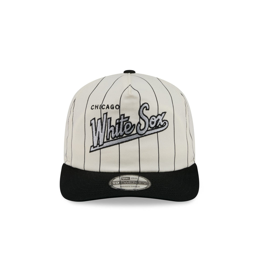 Chicago White Sox Chrome White Pinstripe 19TWENTY Snapback Hat