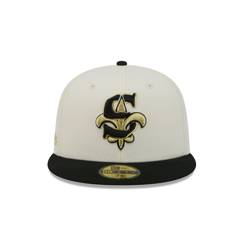 New Orleans Saints Deceptor Chrome White 59FIFTY Fitted Hat
