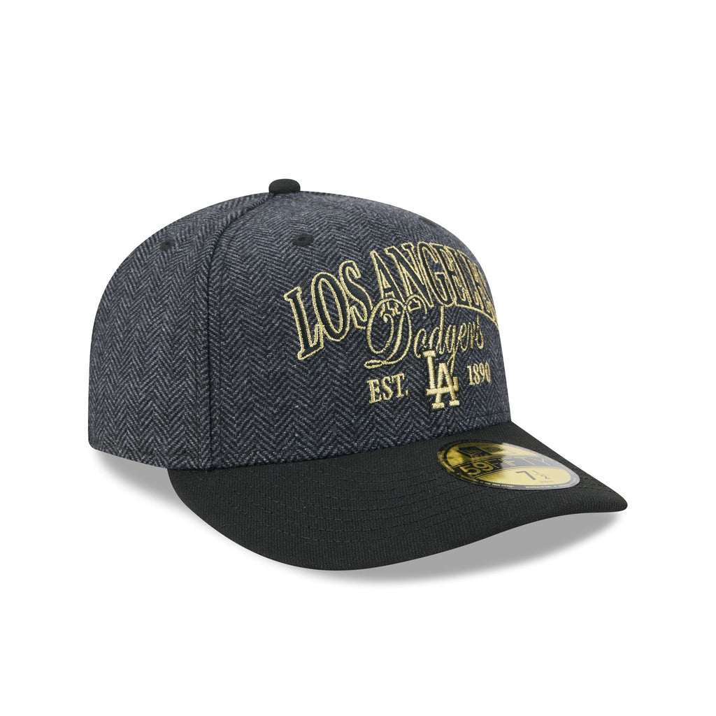 Los Angeles Dodgers Black Faux Wool 59FIFTY Fitted Hat